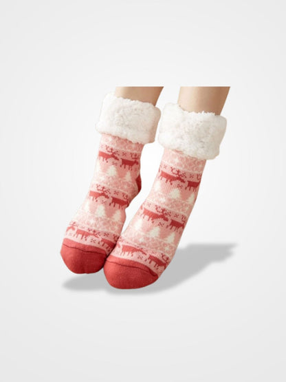 Chausson Chaussette de Noël Femme JingleBell Co.  Rose / 34.5