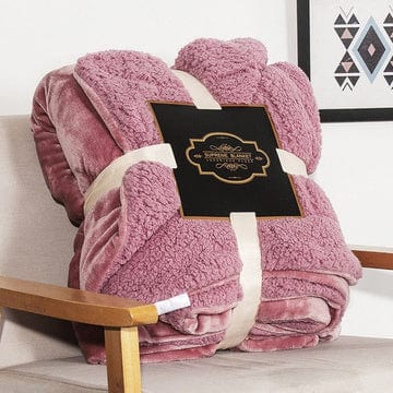 Plaid Polaire Léger Rose Fuchsia - Collection Élégance  Rose Poudré / Taille M - 100x120 cm