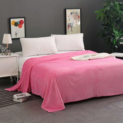 Plaid Polaire XXL Rose - Collection Luxe  Rose / Taille L - 180x220 cm