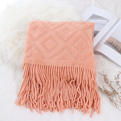 Plaid Hygge Scandinave Cozy Home  Rose / Taille M - 130x170 cm