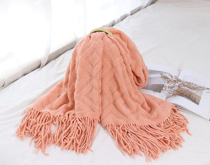 Plaid Hygge Scandinave Cozy Home  Rose / Taille M - 130x170 cm