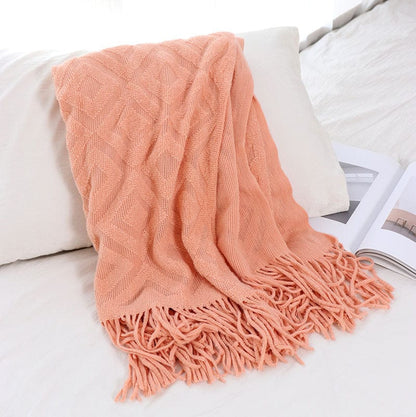 Plaid Hygge Scandinave Cozy Home  Rose / Taille M - 130x170 cm