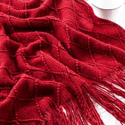 Plaid Laine Élégant en Rouge  Rouge / 125x150 cm