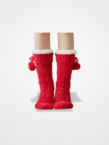 Chausson Chaussette Femme Tricot - Cosy Touch  Rouge / 34