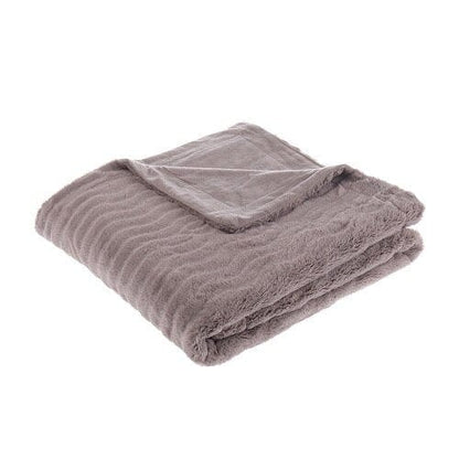 Plaid Fausse Fourrure Chaud Taupe - Luxe et Confort  Taupe / 130x150 cm