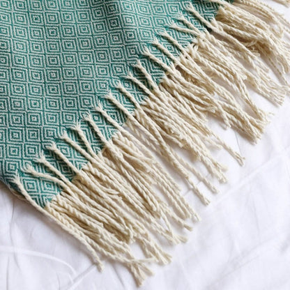 Plaid Nordique Vert Clair.  Vert Clair / 125x200 cm