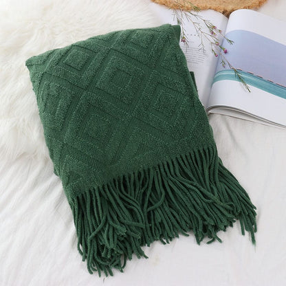 Plaid Norvégien Hygge Cosy  Vert / Taille M - 130x170 cm