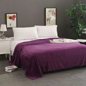 Plaid Polaire XXL Luxe Mauve  Violet Foncé / Taille XL - 180x200 cm