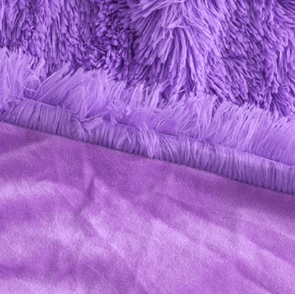Plaid en Fausse Fourrure Violet Luxueux  Violet / Taille M - 130x160 cm